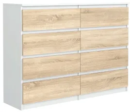 nowoczesna-duza-komoda-8-szuflad-140cm-biala-front-dab-sonoma