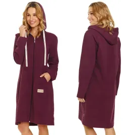 doctor-nap-smz-7107-burgundy-bawelna-czerwony-l-nocna-szlafrok