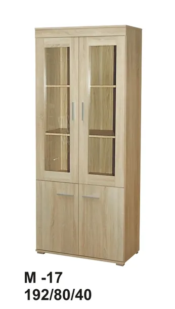 Komoda witryna Marino M17 dąb sonoma 80cm solidna