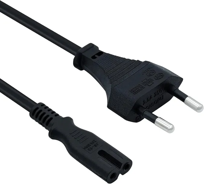 KABEL PRZEWÓD ZASILAJĄCY ÓSEMKA DO TELEWIZORA MONITORA ZASILACZA 2PIN 1,8M