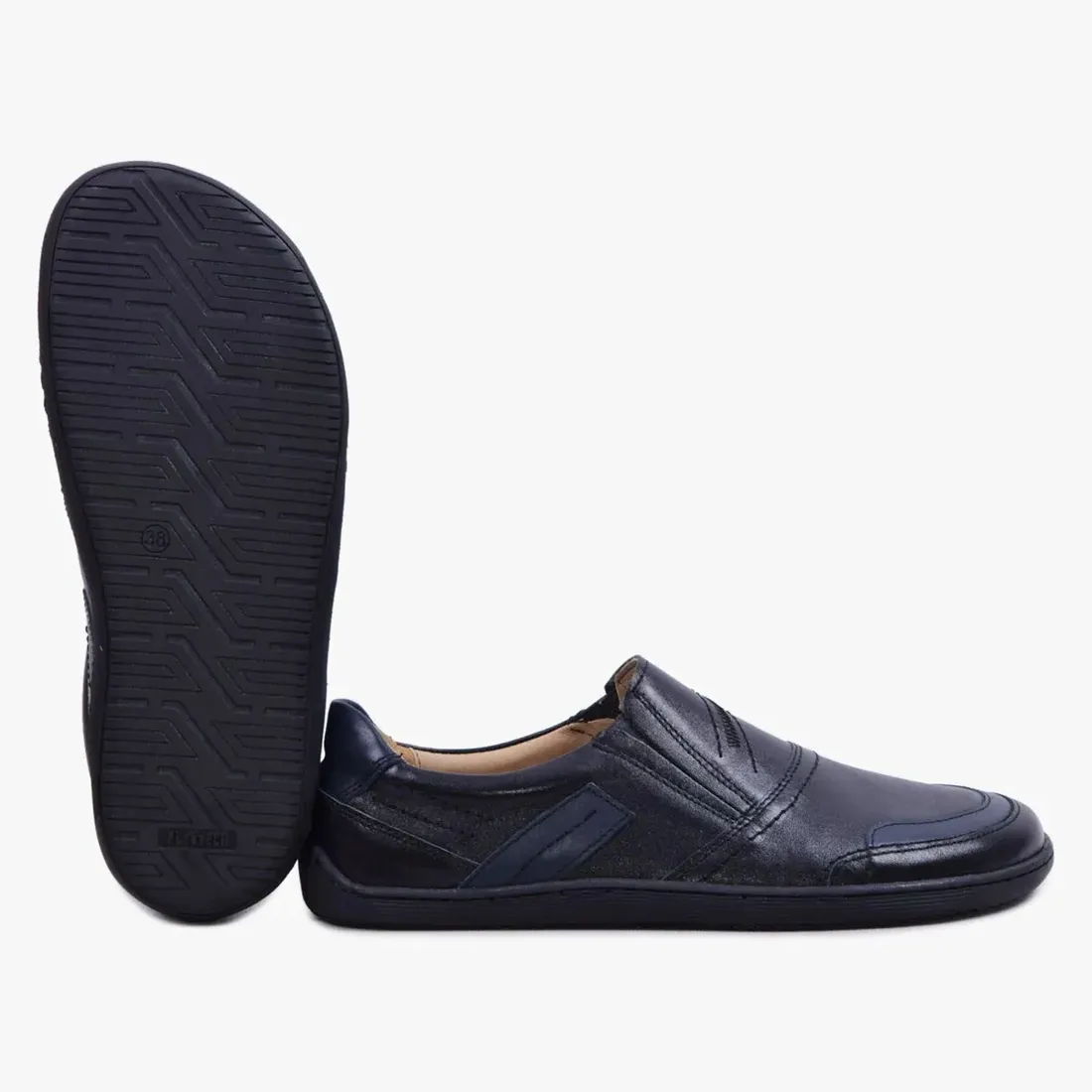 buty-damskie-barefoot-wsuwane-skorzane-szerokie-tegie-czarne-kampol-38-stan-nowy