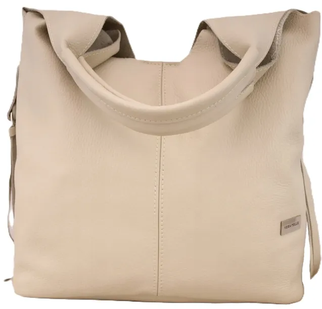 Skórzana Torebka Shopper Skóra Naturalna Włoska Vera Model 2w1 Premium