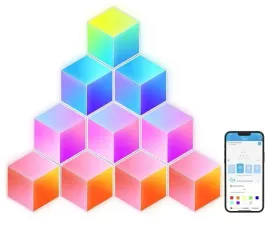 panele-led-govee-h6066-glide-hexa-pro-rgbic-kostki-alexa-google-10-sztuk