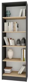 regal-na-ksiazki-z-polkami-antracyt-dab-artisan-5-polek-segregatory-80-cm