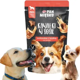 Zdjęcie produktu Pan Mięsko Karma mokra dla psa Kawałki w sosie Wołowina z koziną 150g