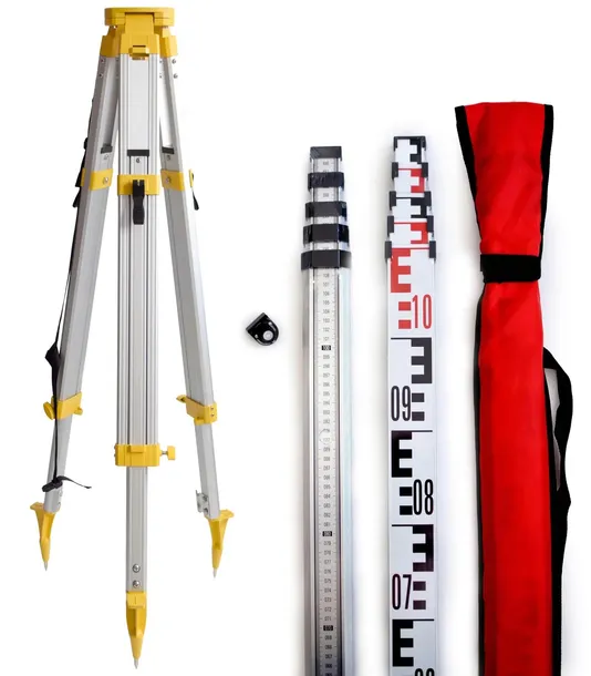 Statyw aluminiowy ciężki klamry śruby + łata 5m