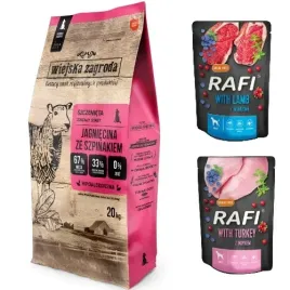 Zdjęcie produktu Zestaw Wiejska Zagroda jagnięcina szpinak 20kg