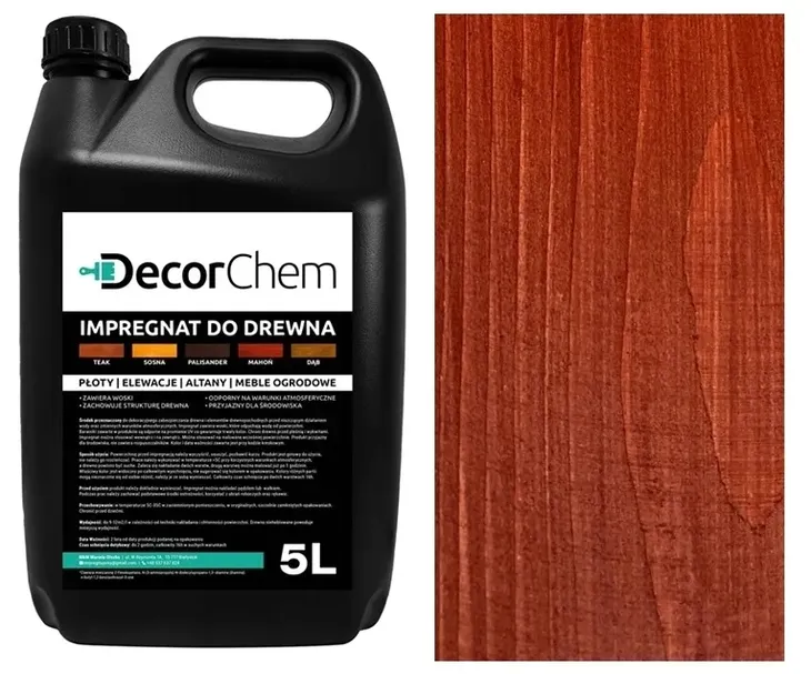 IMPREGNAT farba do drewna mahoń 5l DecorChem