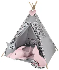 namiot-tipi-teepee-mata-3-poduszeczki-zwierzaczki