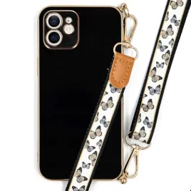 etui-do-iphone-12-pro-stylowe-czarne-smycz-lekkie-luksusowe-kobiece-motyle