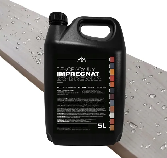 IMPREGNAT farba do drewna biały 5l Z WOSKAMI hydrofobowy