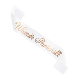 szarfa-na-wieczor-panienski-biala-napis-rose-gold-blyszczacy-10x160cm
