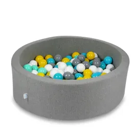 suchy-basen-okragly-90x30-cm-szary-200-pileczek