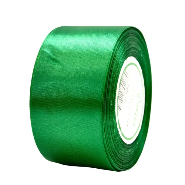 Wstążka Satynowa 50 mm 32 mb ZIELEŃ TASIEMKA tasiemki wstążki