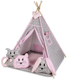 namiot-tipi-teepee-mata-3-poduszeczki-zwierzaczki