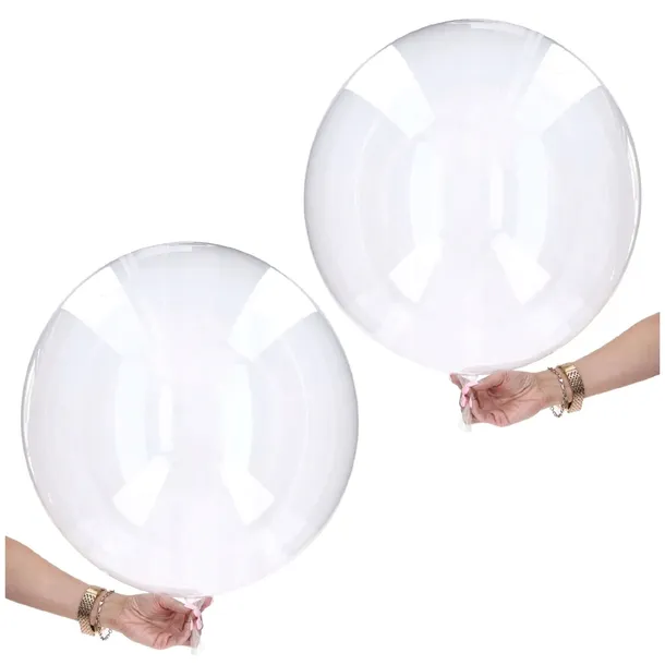 Balony Transparentne Duże 50cm Krystaliczne 2szt Balon Transparentny