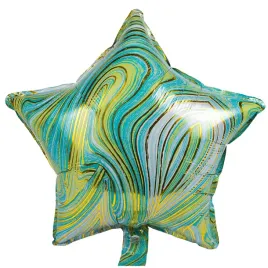 balon-foliowy-marmurkowy-blyszczacy-gwiazda-zielon