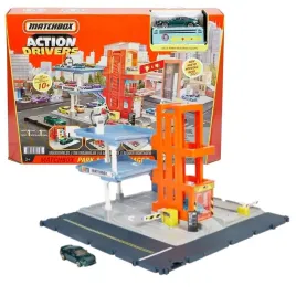 matchbox-action-driver-prawdziwe-przygody-garaz-parking-swiatlo-dzwiek-auto
