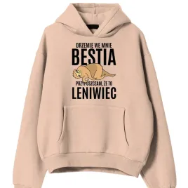 bluza-damska-brzoskwiniowa-kaptur-dla-leniwca-drzemie-we-mnie-leniwiec-s