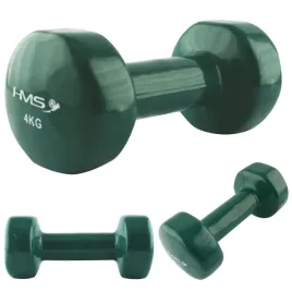 hantelka-zeliwna-winylowa-hms-4-kg-ciezarek-do-cwiczen-fitness-pilates