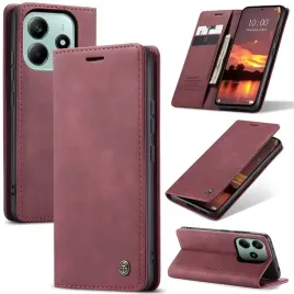 etui-magnetyczne-skorzane-caseme-soft-do-xiaomi-redmi-note-14-5g-bordowy