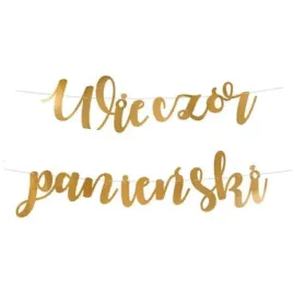 baner-wieczor-panienski-papierowy-zloty-napis-dekoracja-80x19cm