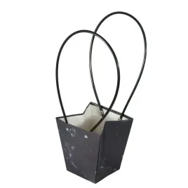 torebka-papierowa-na-kwiaty-33-cm-czarna-marmur