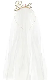 opaska-z-welonem-bride-zlota-na-wieczor-panienski-dlugi-bialy-welon-50cm