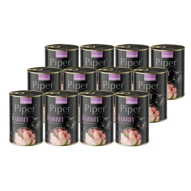 Dolina Noteci Piper CAT królik dla kotów sterylizowanych 12x400g