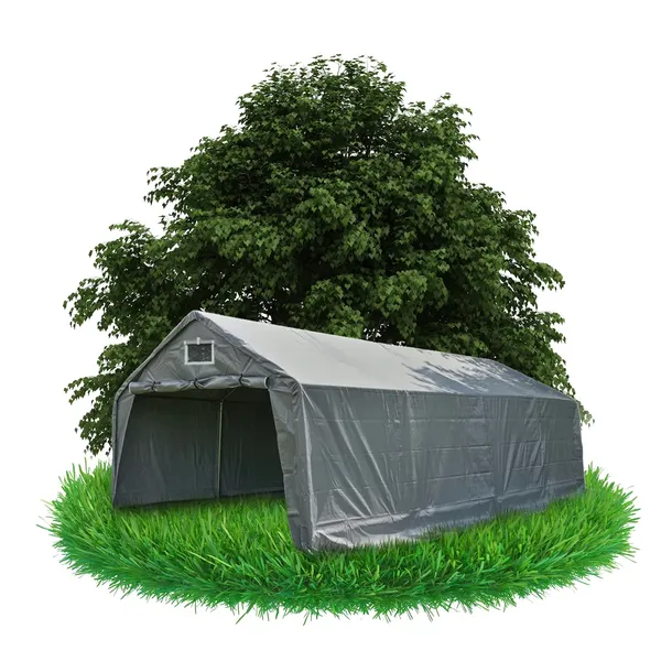 NAMIOT GARAŻOWY MAGAZYNOWY 4x8 M PVC MOCNY WIATA CARPORT GARAŻ WARSZTAT NG5