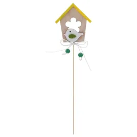 zolty-domek-z-ptaszkiem-na-piku-budka-ozdoba-figurka-wielkanocna-1-szt