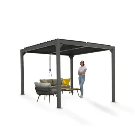 pergola-tarasowa-altana-ogrodowa-3x3m-szara-aluminiowa-zadaszenie-tarasu-k1