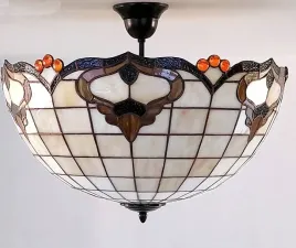 plafon-lampa-zyrandol-ampla-witraz-roco-50cm