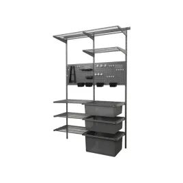 regal-magazynowy-system-integri-garazowy-warsztatu-mocny-czarny-zestaw-2m2