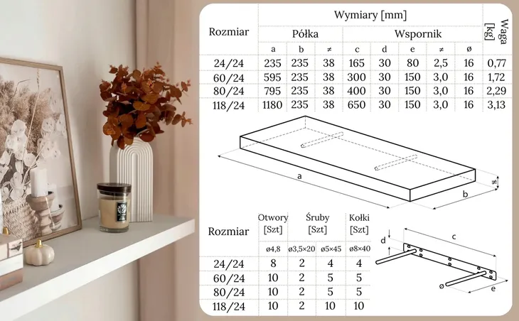 polka-scienna-samowiszaca-hylly-60x23-cm-szara-maksymalne-obciazenie-polki-25-kg