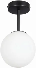 lampa-sufitowa-plafon-milano-black-pojedyncza-mleczna-kula