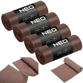 neo-tools-4x-worki-na-odpady-smieci-120l-brazowe-mocne-35-mic-segregacja