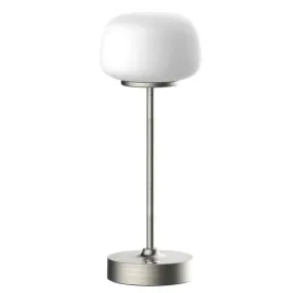 lampa-stolowa-led-srebrna-szklany-bialy-klosz-akumulator-do-sypialni-polux
