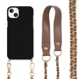 etui-do-iphone-16-pro-czarne-matowe-lancuszek-zloty-ochrona-moda-styl-hit