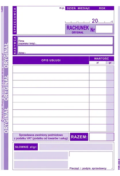 druk-rachunek-a6-usluga-waga-z-opakowaniem-0-15-kg