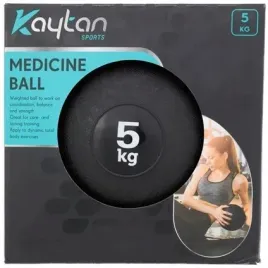 pilka-lekarska-5-kg-do-cwiczen-balansowania-22-cm-fitness-kaytan-czarna