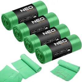neo-tools-4x-worki-na-odpady-smieci-120l-zielone-mocne-40-mic-segregacja