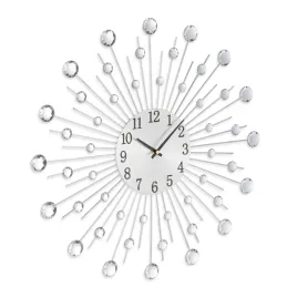 zegar-scienny-relaxdays-srebrny-50cm