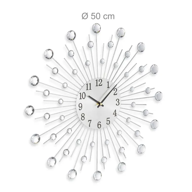 zegar-scienny-relaxdays-srebrny-50cm-marka-relaxdays