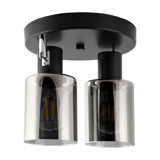 lampa-sufitowa-wiszaca-zyrandol-czarna-szklana-tuba-2x-led-e27-pomieszczenie-biuro-inne-pomieszczenie-jadalnia-korytarz-schody-kuchnia-lazienka-pokoj-dzieciecy-salon-sypialnia-uniwersalne