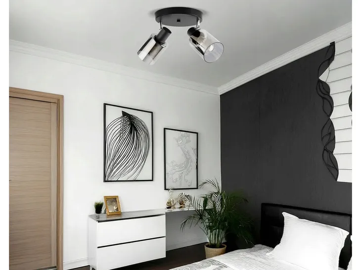 lampa-sufitowa-wiszaca-zyrandol-czarna-szklana-tuba-2x-led-e27-zasilanie-sieciowe