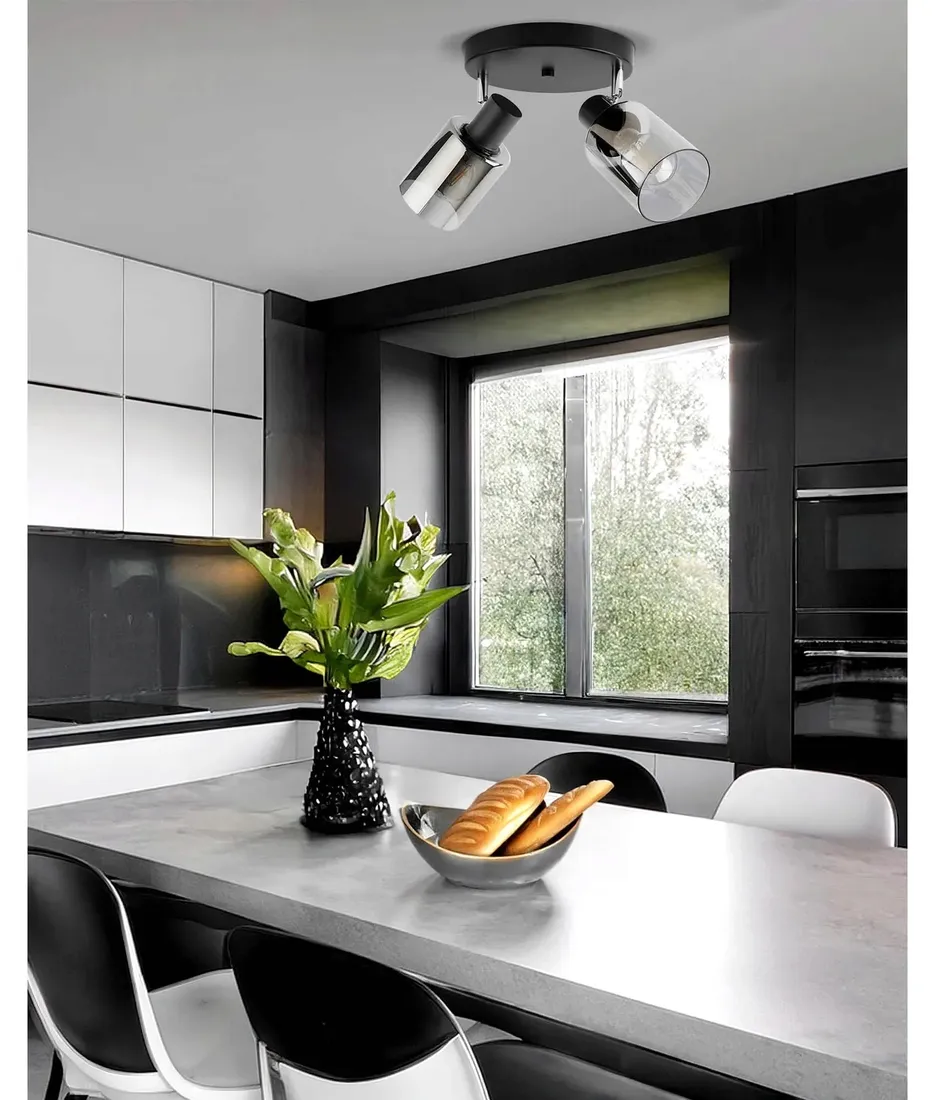 lampa-sufitowa-wiszaca-zyrandol-czarna-szklana-tuba-2x-led-e27