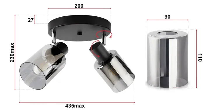 lampa-sufitowa-wiszaca-zyrandol-czarna-szklana-tuba-2x-led-e27-glebokosc-produktu-43-5-cm