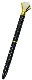 dlugopis-elegancki-ozdobny-z-diamentem-czarny-w-kropki-do-biura-na-prezent