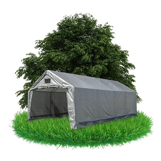 NAMIOT GARAŻOWY MAGAZYNOWY 4x6 M PE MOCNY WIATA CARPORT GARAŻ WARSZTAT NG 4